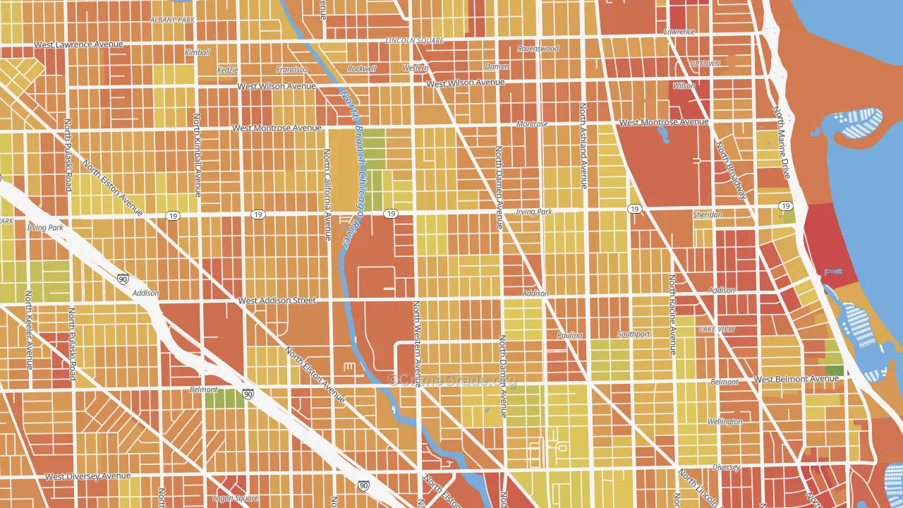 North Center, Chicago, IL Map of Assault Rates
