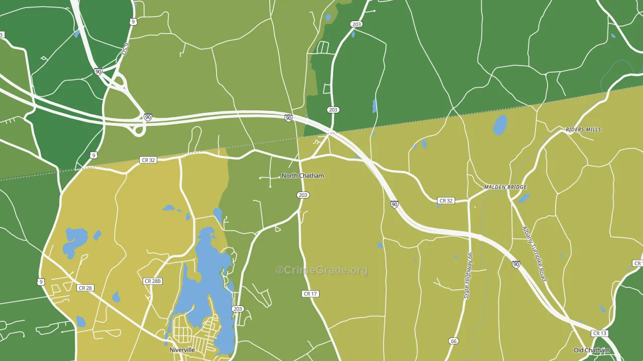 North Chatham, NY Map of Assault Rates