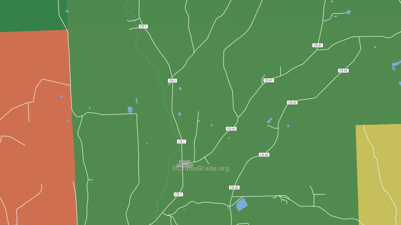 North Chemung, NY Map of Assault Rates