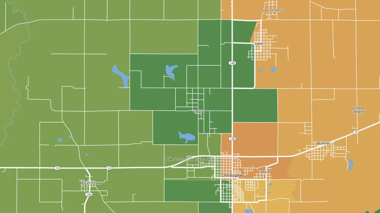 North City, IL Map of Assault Rates