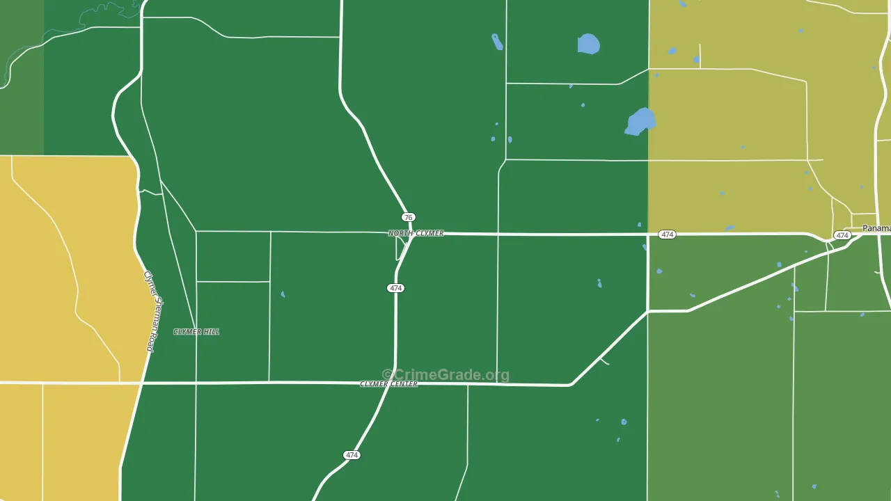 North Clymer, NY Map of Assault Rates