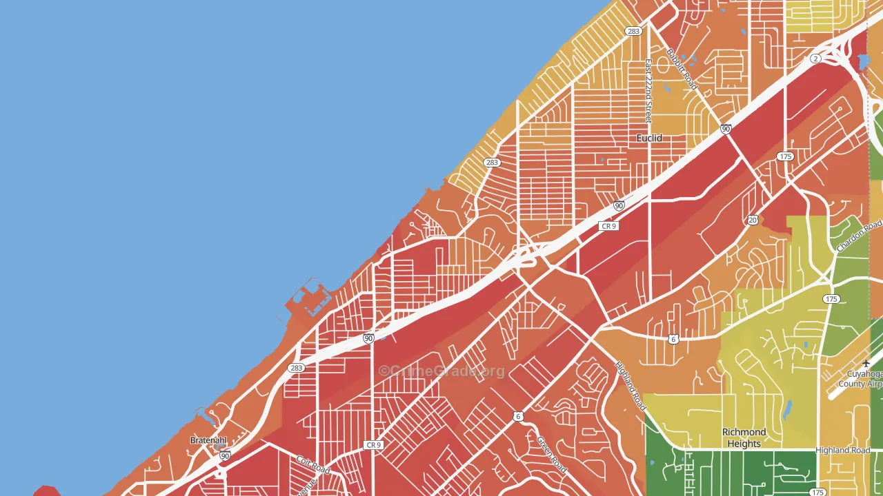 North Collinwood, Cleveland, OH Map of Assault Rates