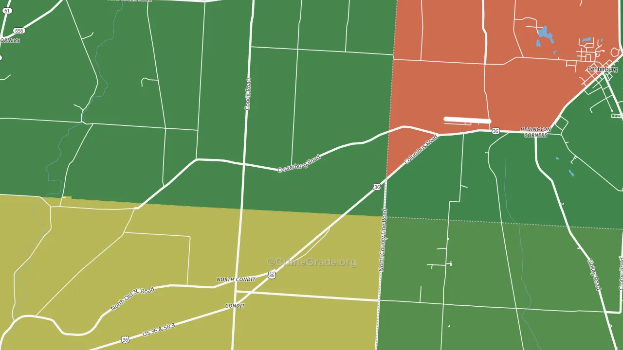 North Condit, OH Map of Assault Rates