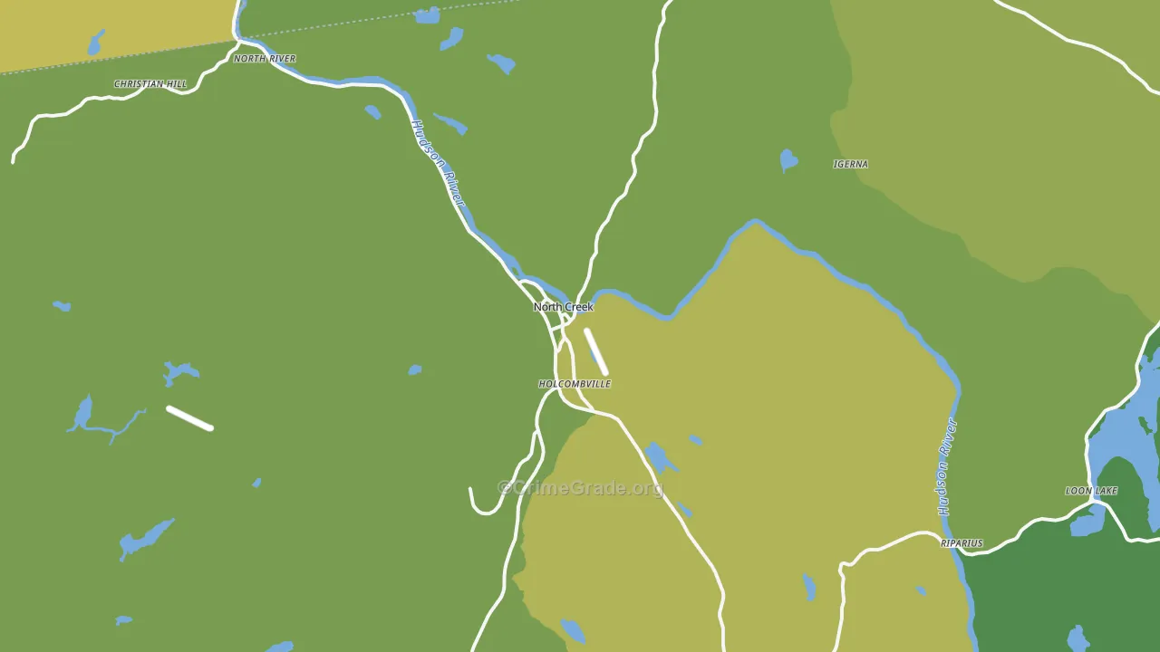 North Creek, NY Map of Assault Rates