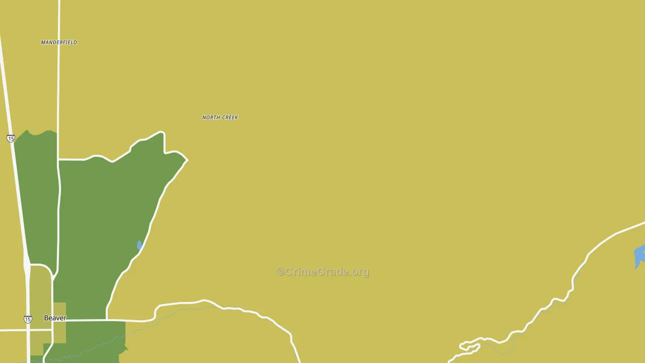North Creek, UT Map of Assault Rates