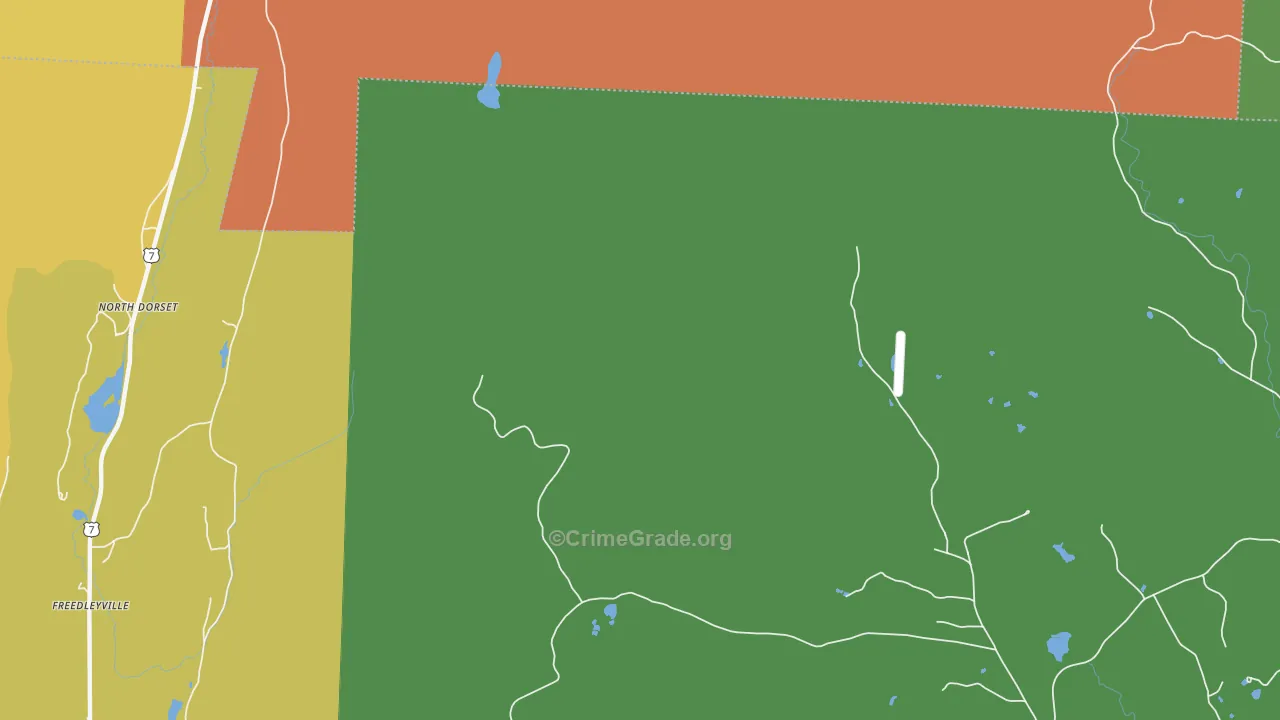 North Dorset, VT Map of Assault Rates