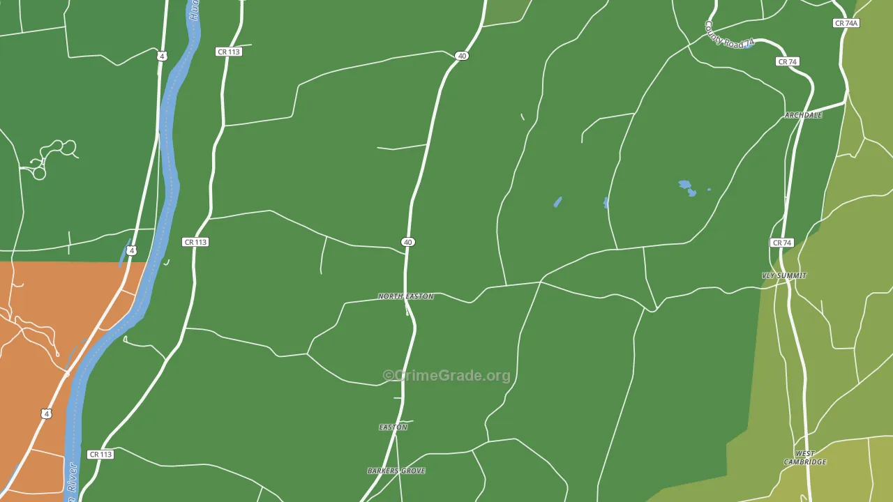 North Easton, NY Map of Assault Rates