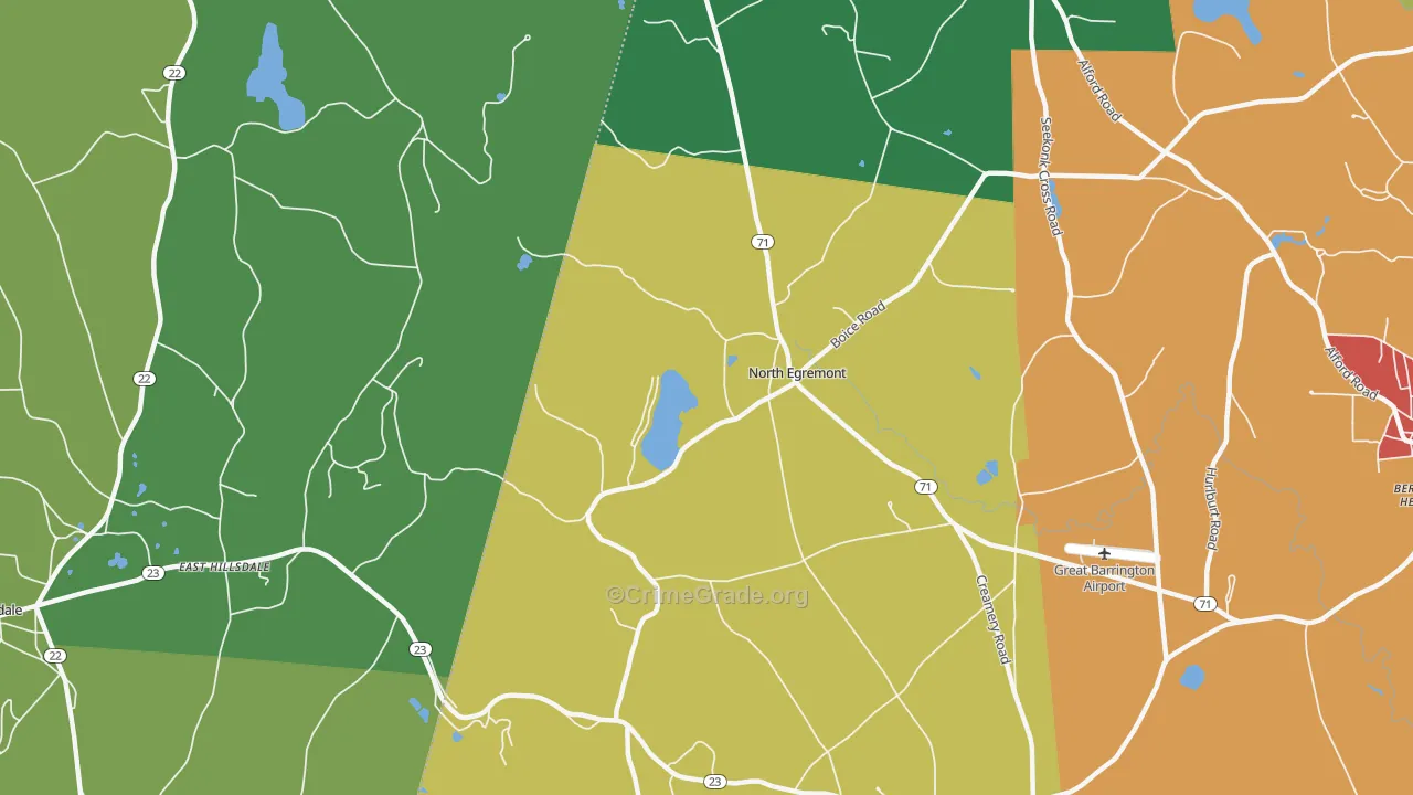 North Egremont, MA Map of Assault Rates