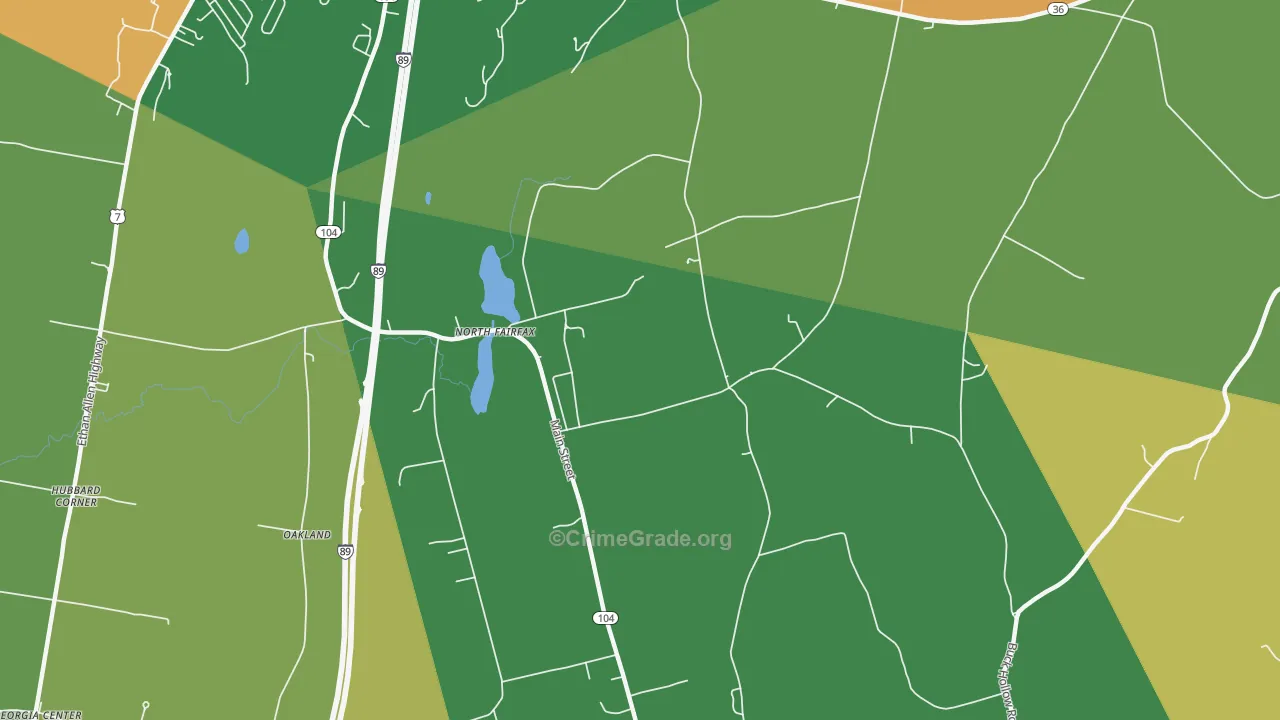 North Fairfax, VT Map of Assault Rates