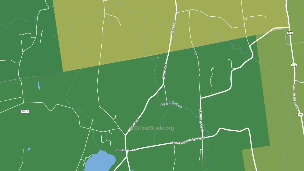 North Ferrisburg, VT Map of Assault Rates