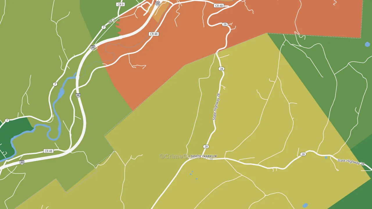 North Franklin, NY Map of Assault Rates