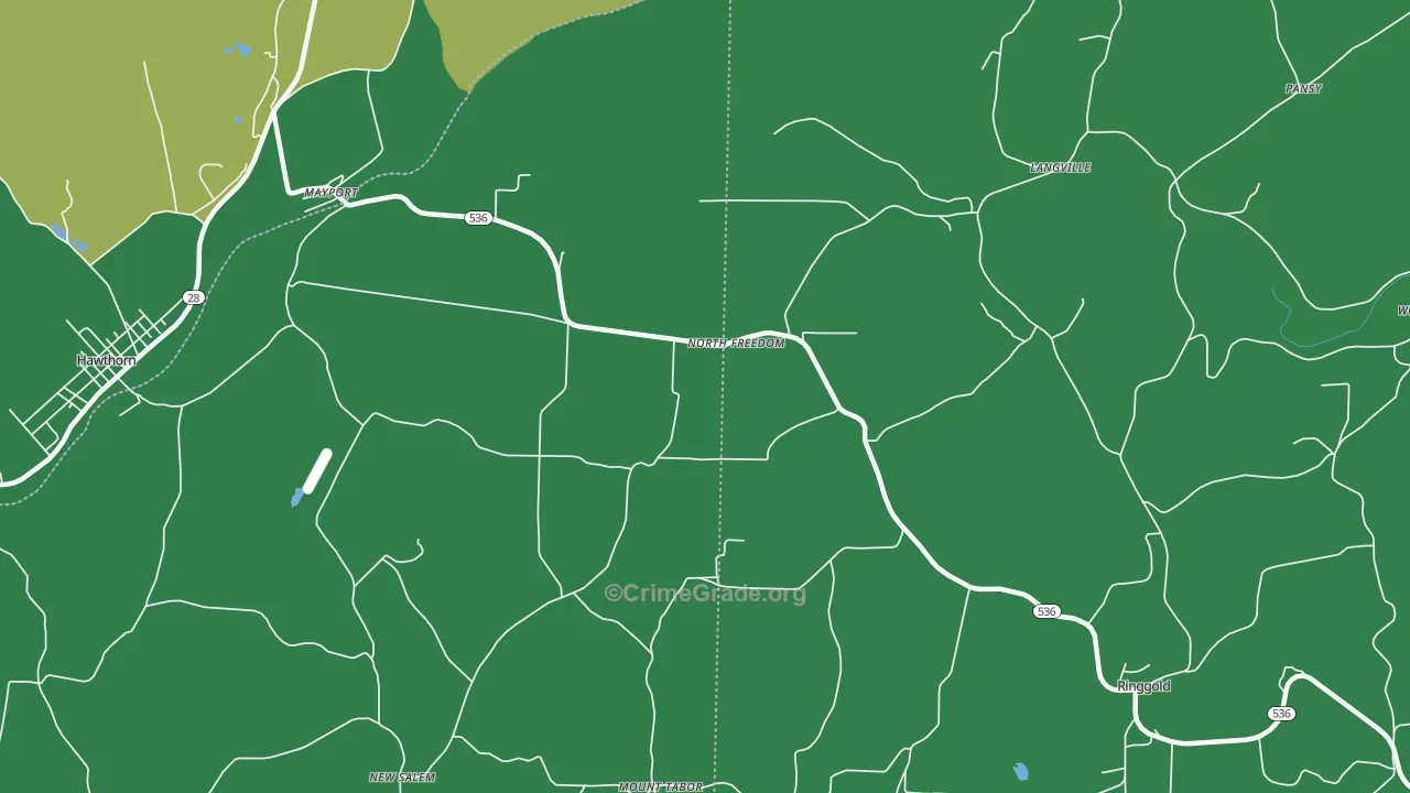 North Freedom, PA Map of Assault Rates