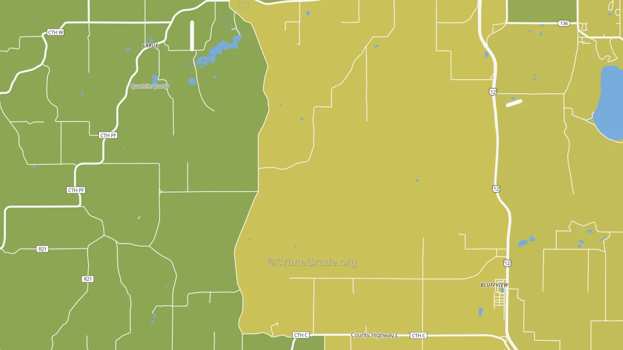North Freedom, WI Map of Assault Rates