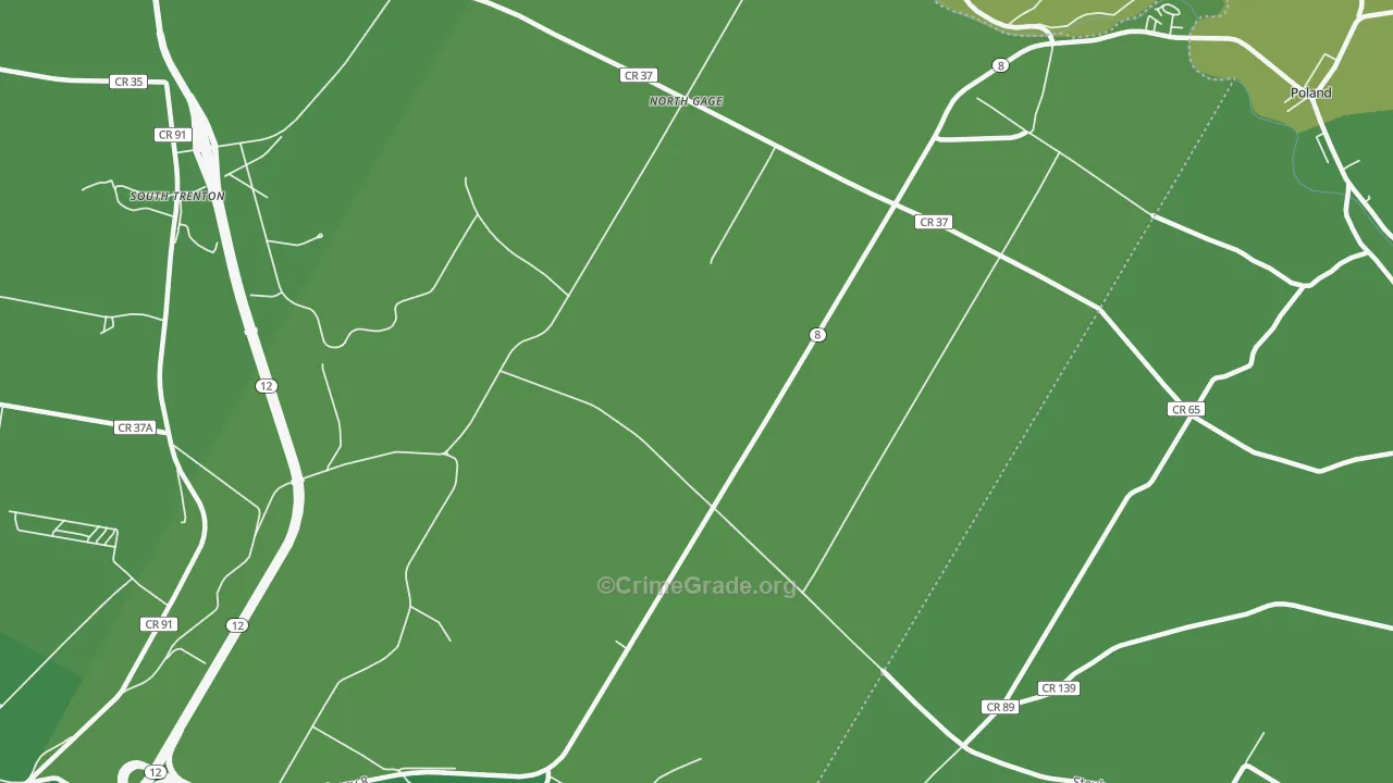 North Gage, NY Map of Assault Rates