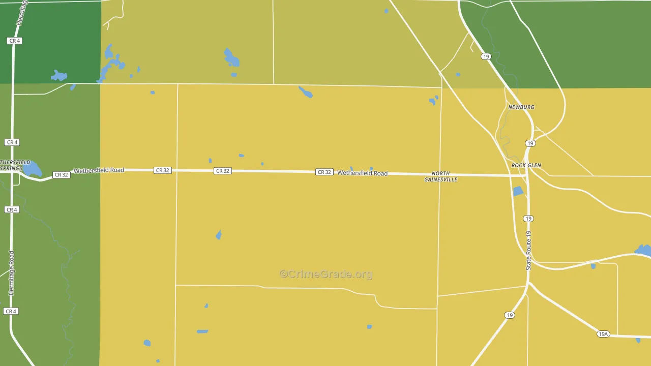 North Gainesville, NY Map of Assault Rates