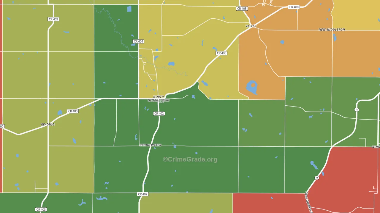 North Georgetown, OH Map of Assault Rates