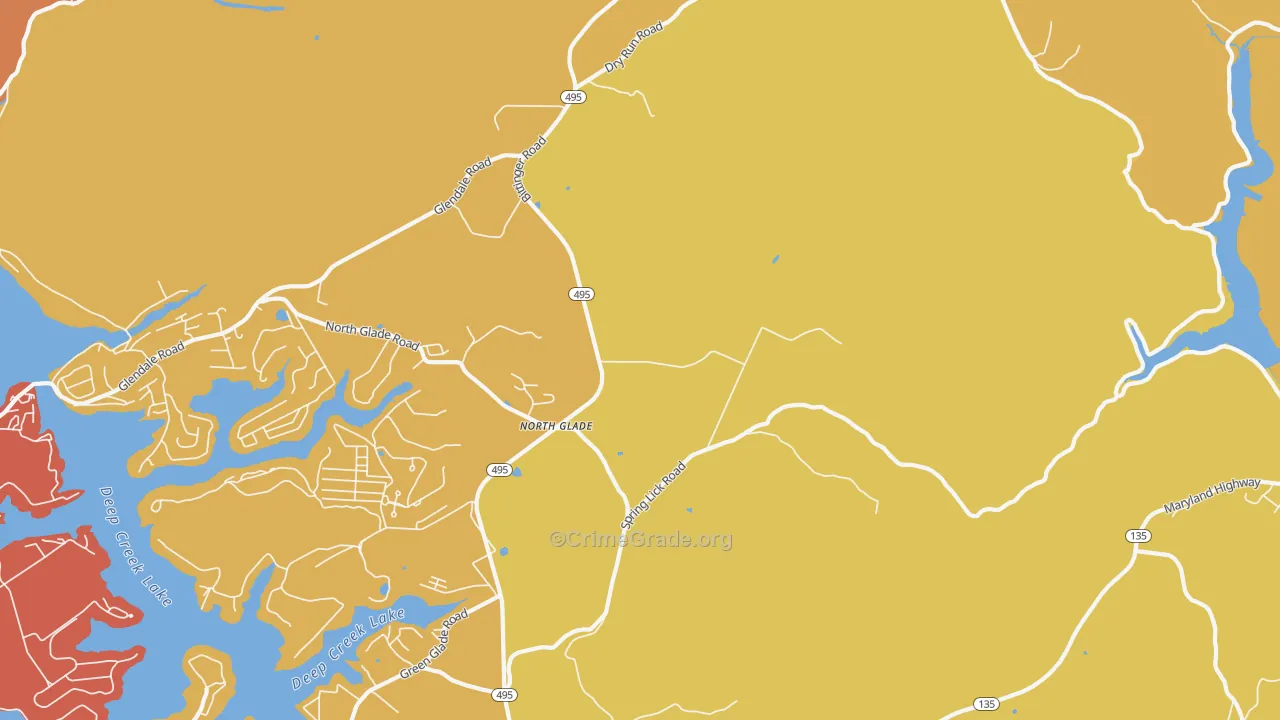 North Glade, MD Map of Assault Rates