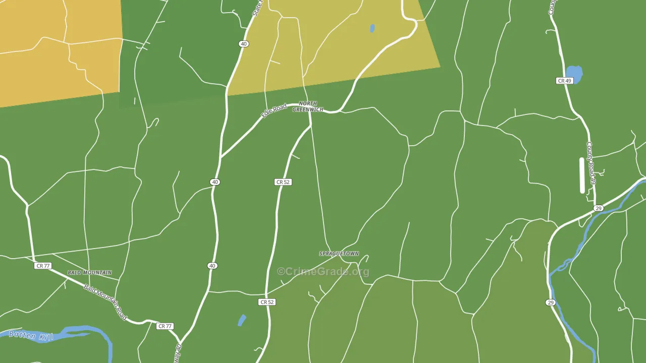 North Greenwich, NY Map of Assault Rates