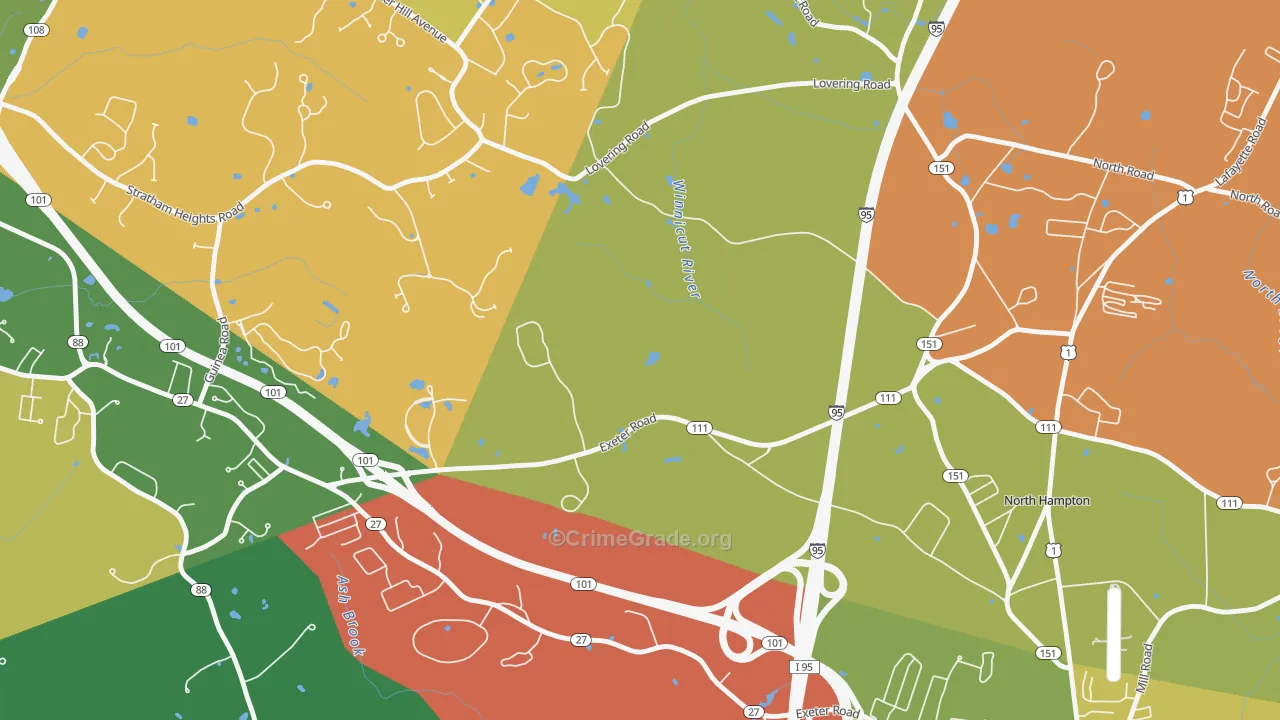 North Hampton Center, NH Map of Assault Rates