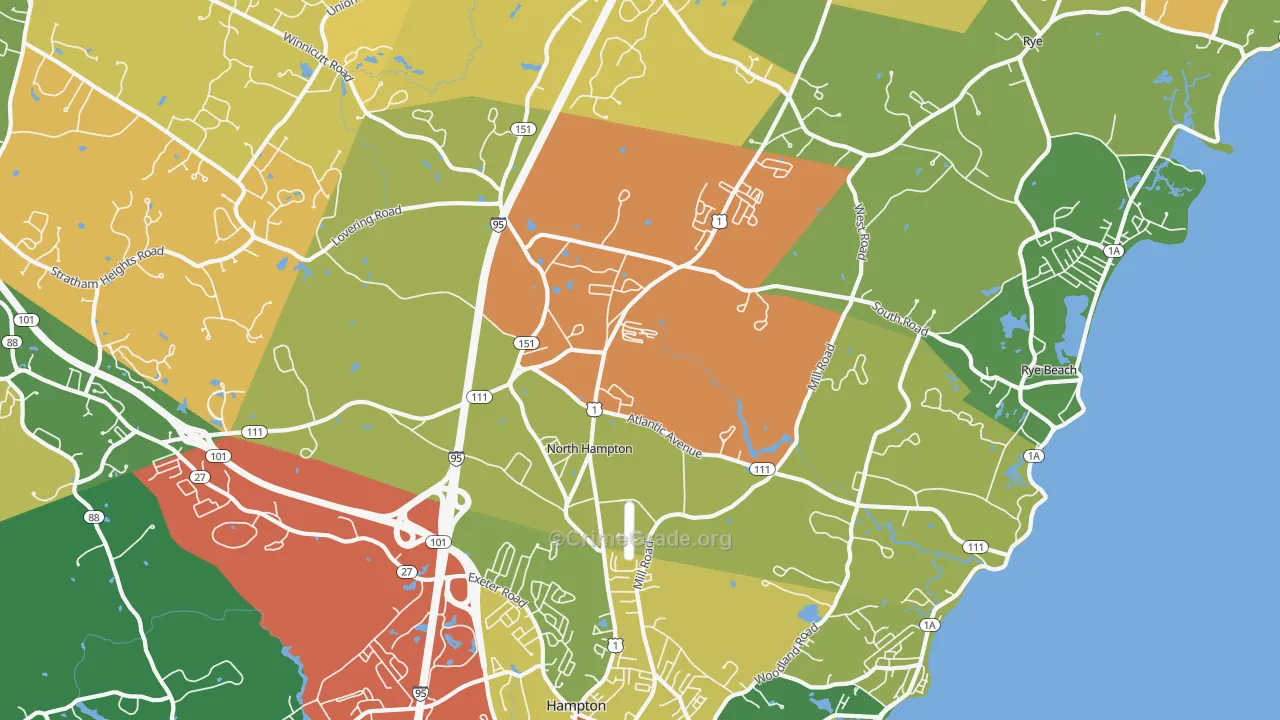 North Hampton, NH Map of Assault Rates