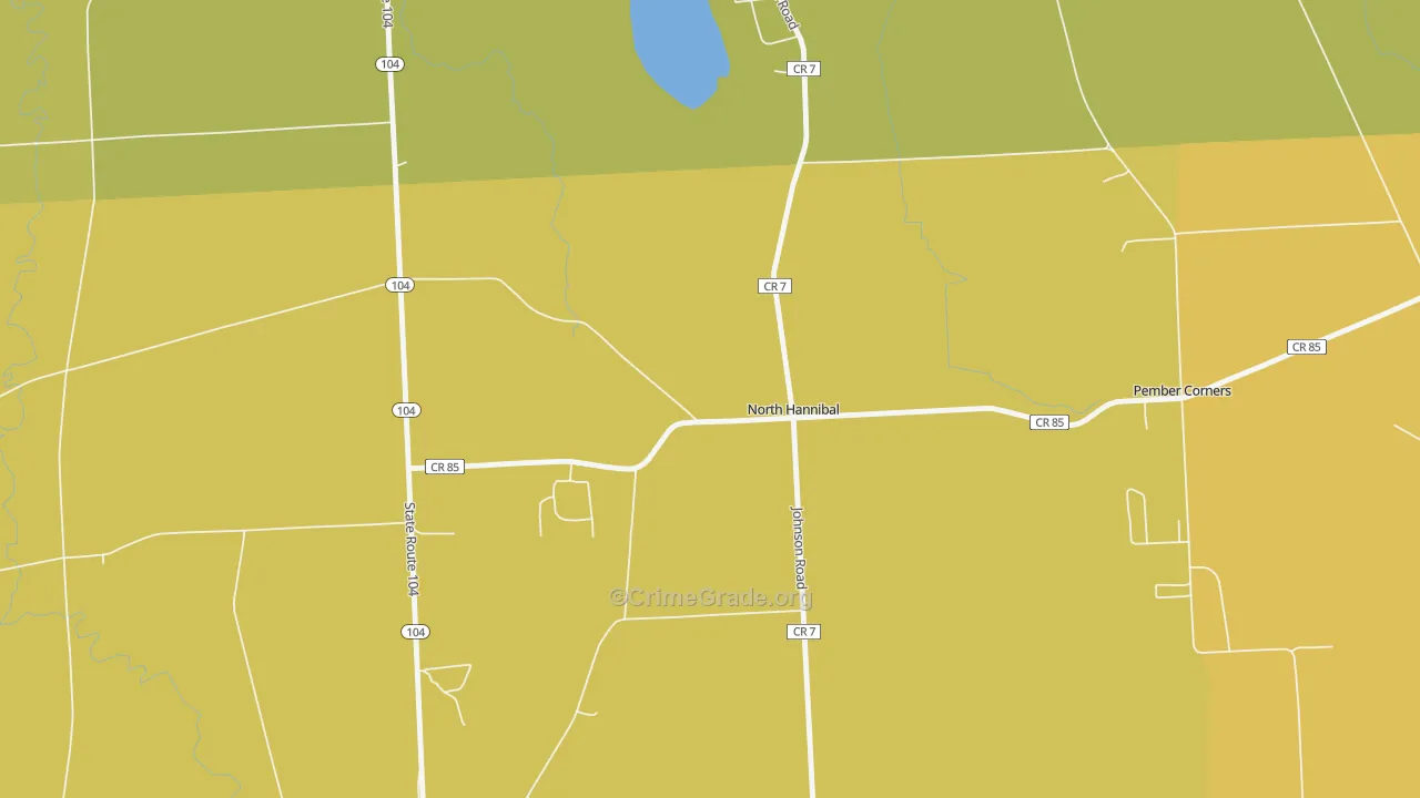 North Hannibal, NY Map of Assault Rates