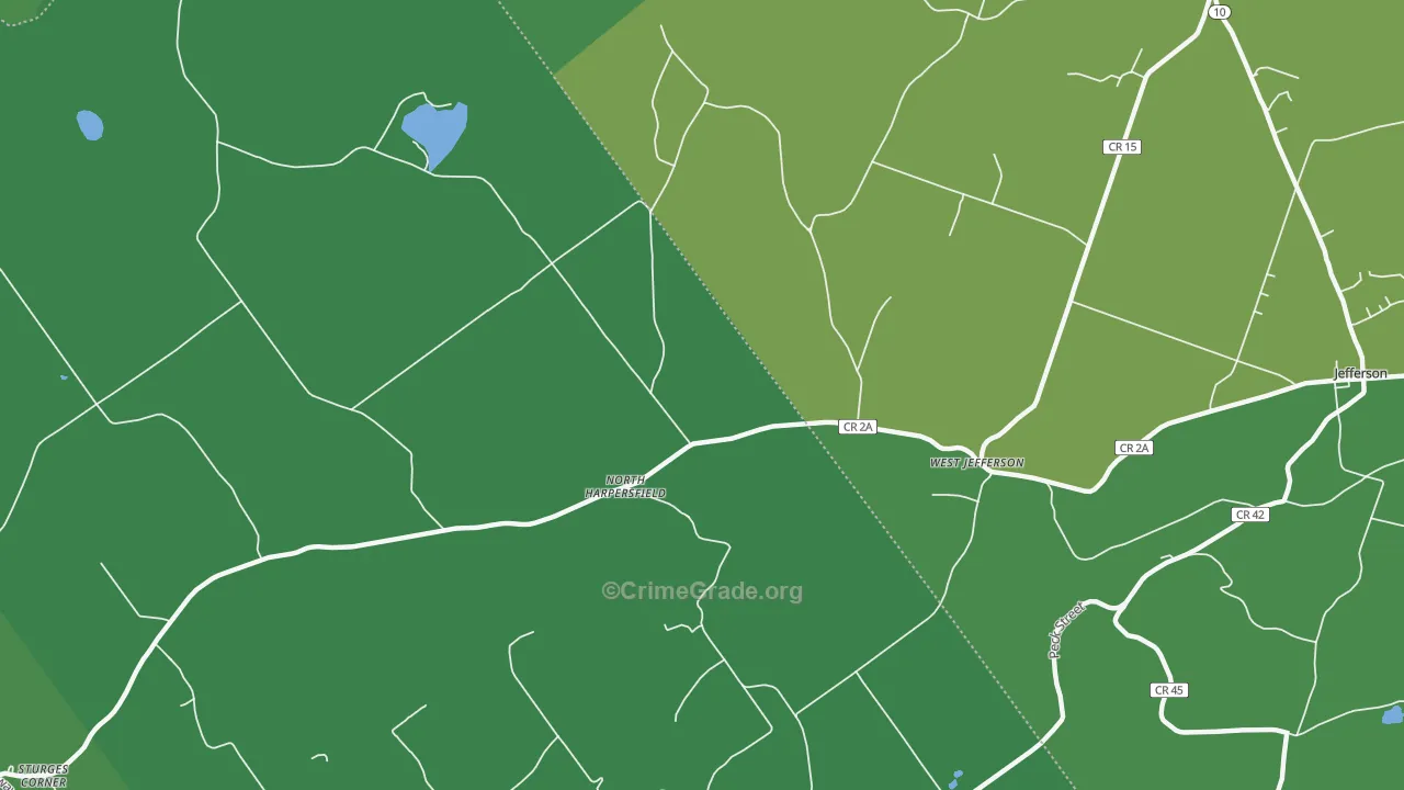 North Harpersfield, NY Map of Assault Rates