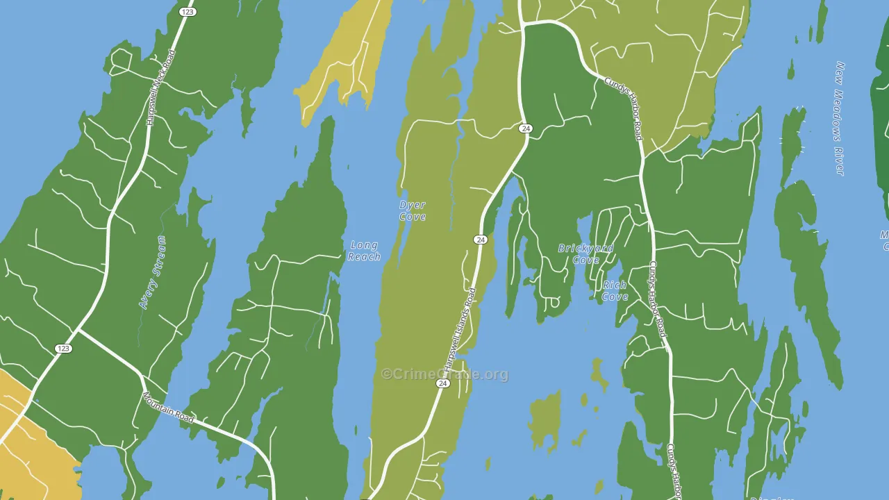 North Harpswell, ME Map of Assault Rates