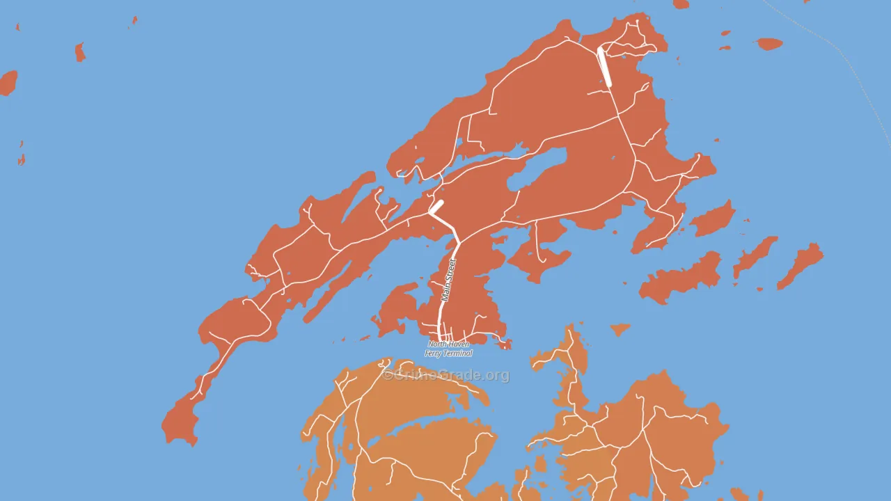 North Haven, ME Map of Assault Rates