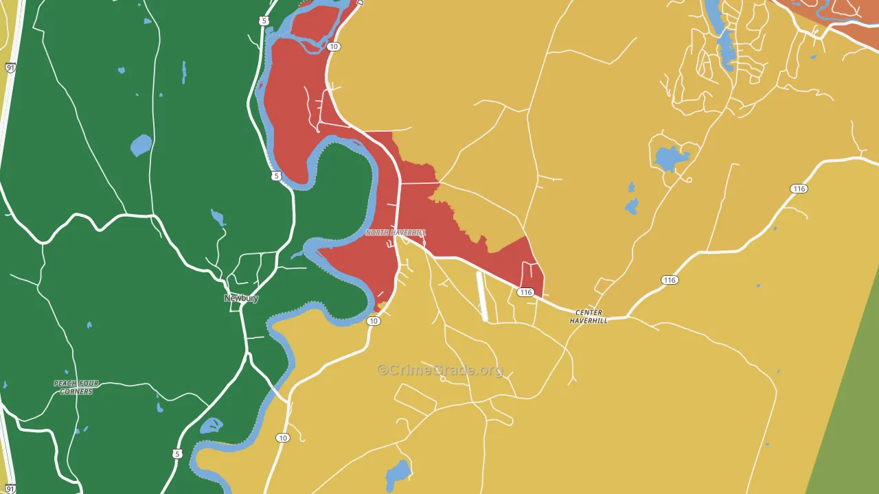 North Haverhill, NH Map of Assault Rates