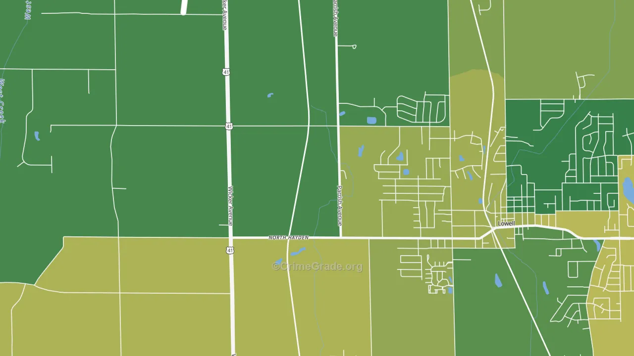 North Hayden, IN Map of Assault Rates