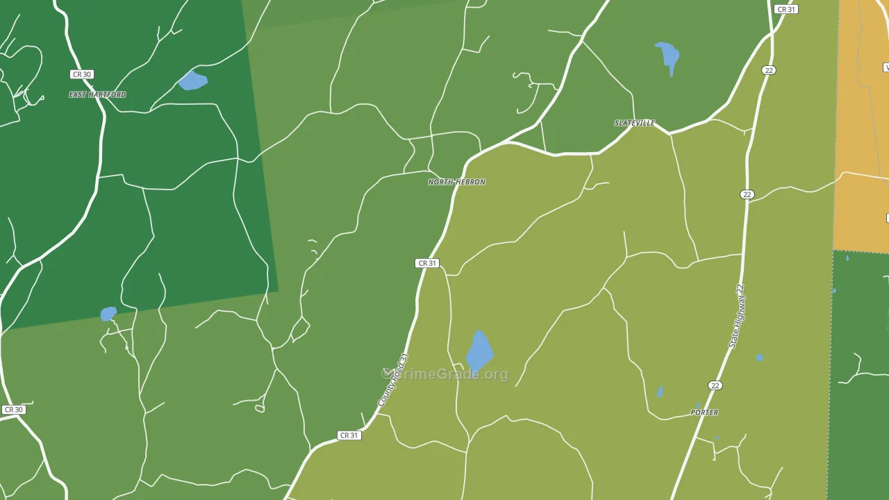 North Hebron, NY Map of Assault Rates