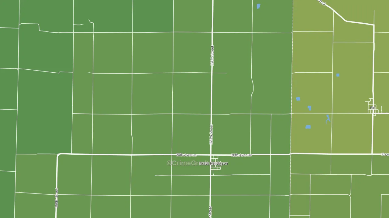 North Henderson, IL Map of Assault Rates