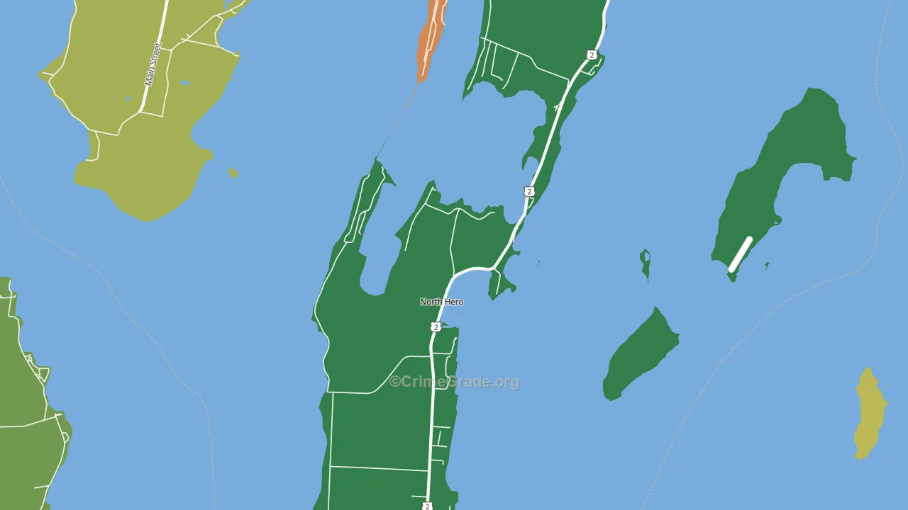 North Hero, VT Map of Assault Rates