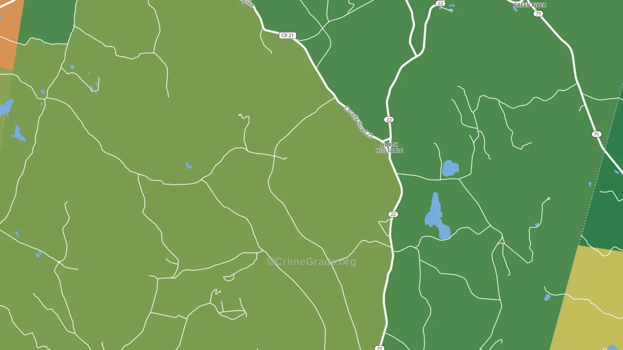 North Hillsdale, NY Map of Assault Rates