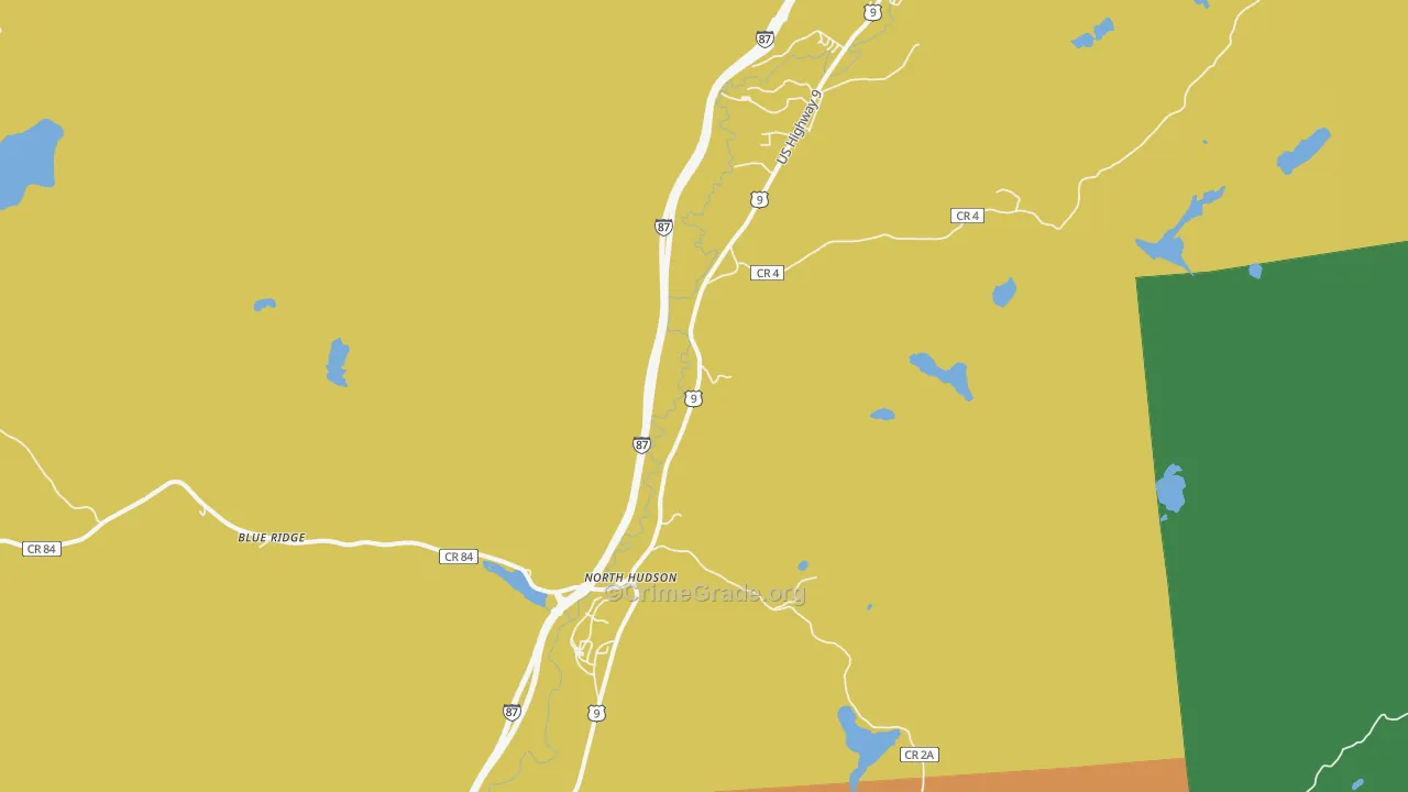 North Hudson, NY Map of Assault Rates