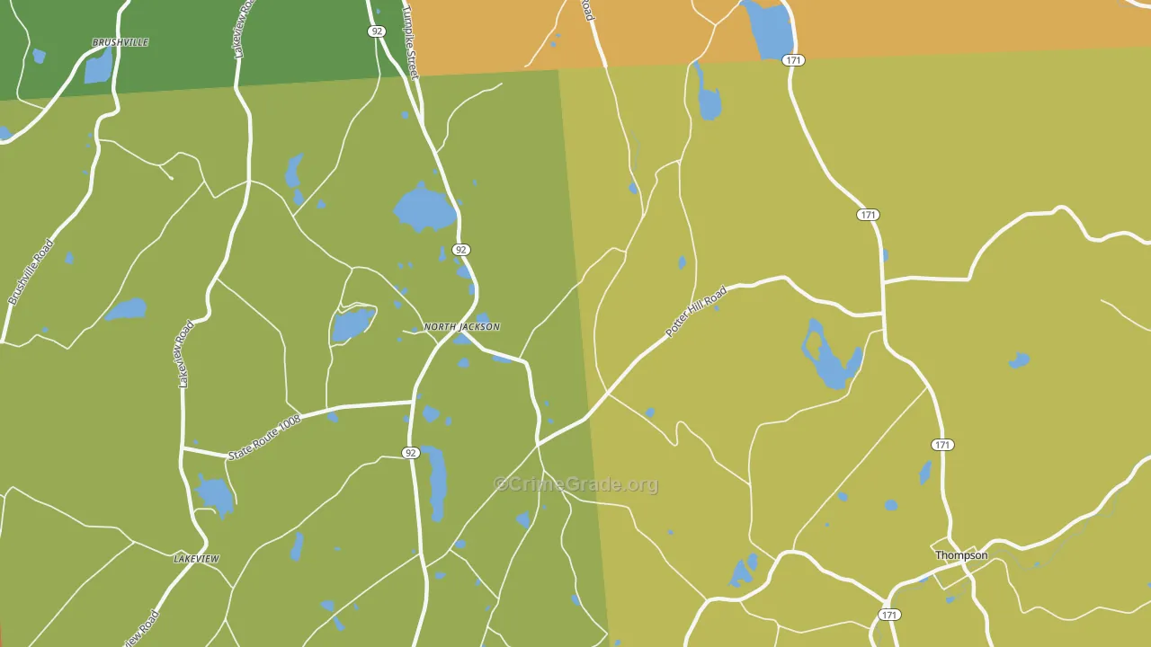 North Jackson, PA Map of Assault Rates