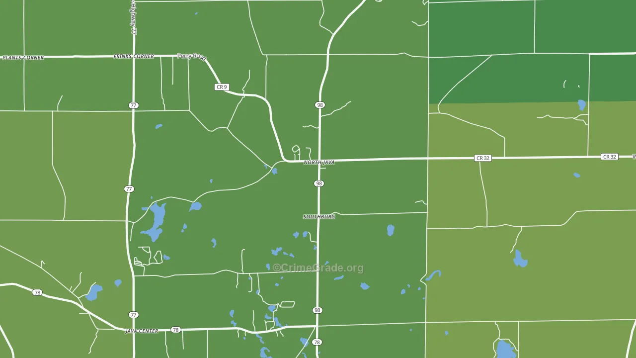 North Java, NY Map of Assault Rates