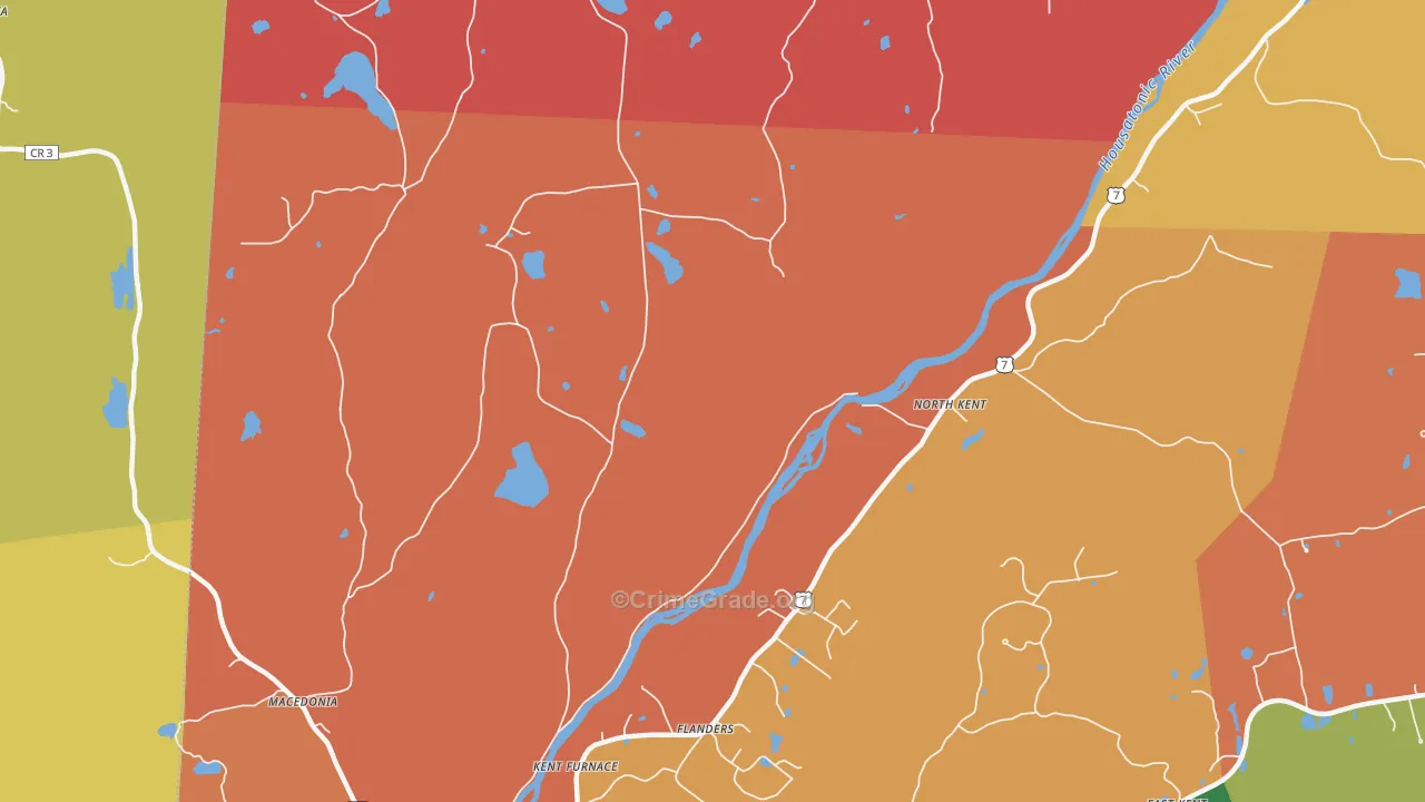 North Kent, CT Map of Assault Rates