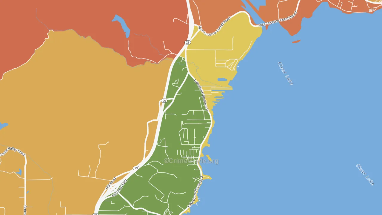 North Lakeport, CA Map of Assault Rates