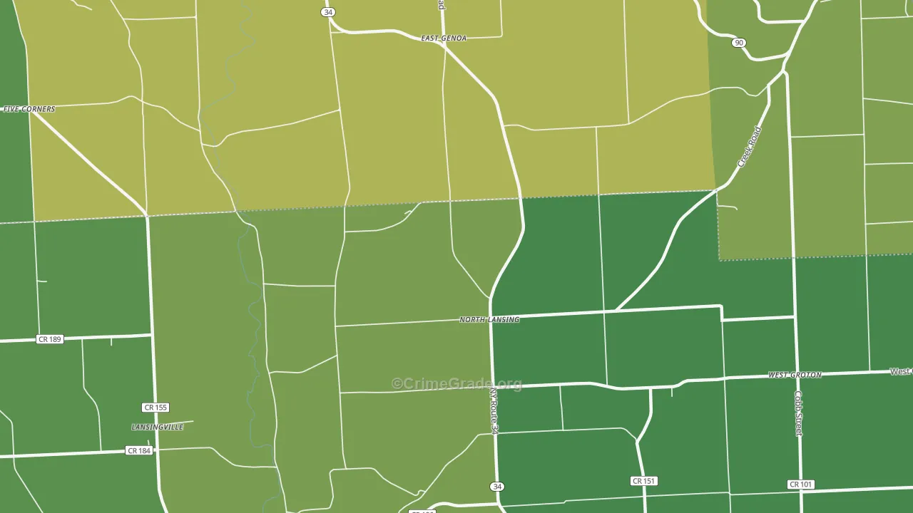 North Lansing, NY Map of Assault Rates