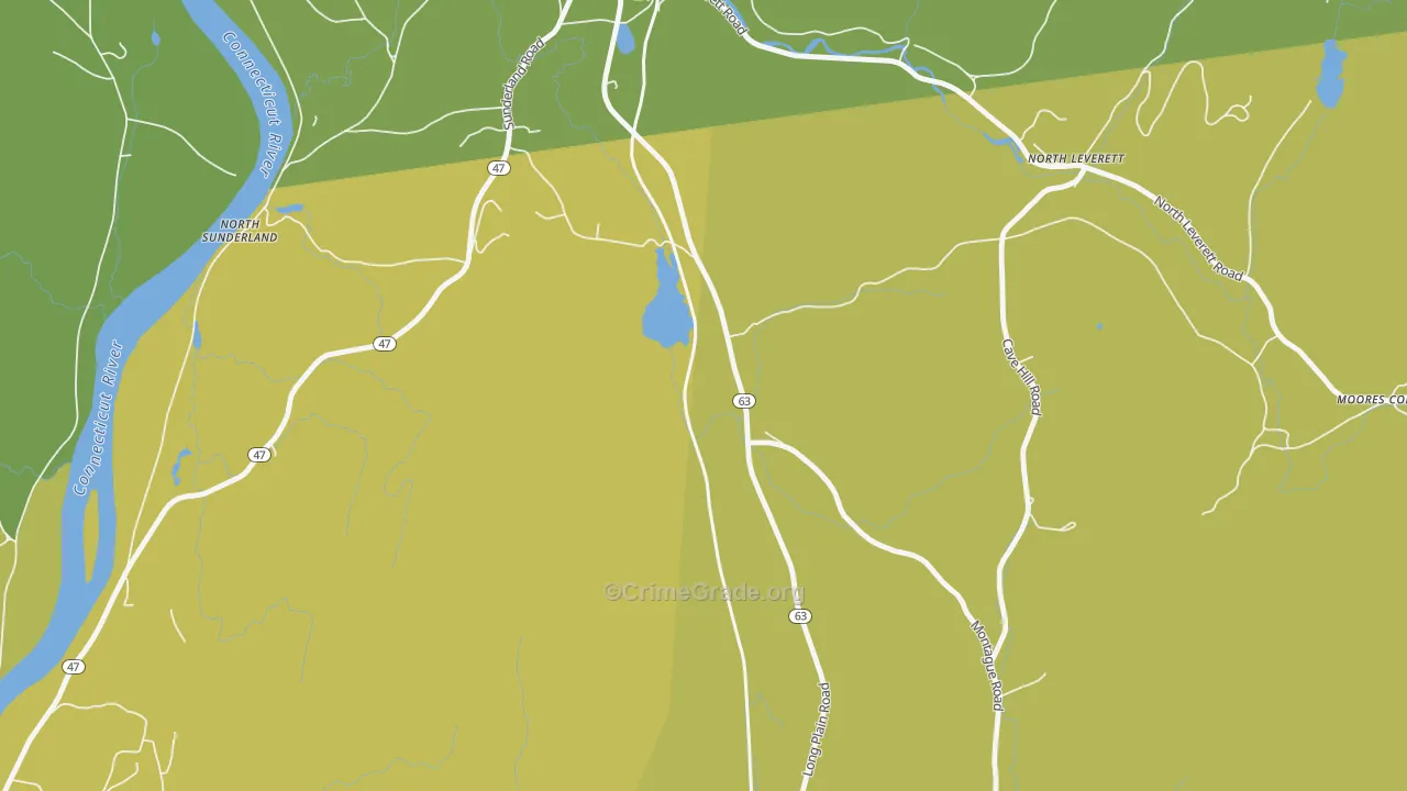 North Leverett, MA Map of Assault Rates