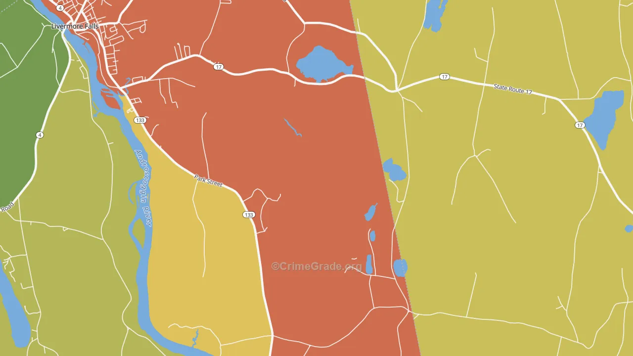 North Livermore, ME Map of Assault Rates