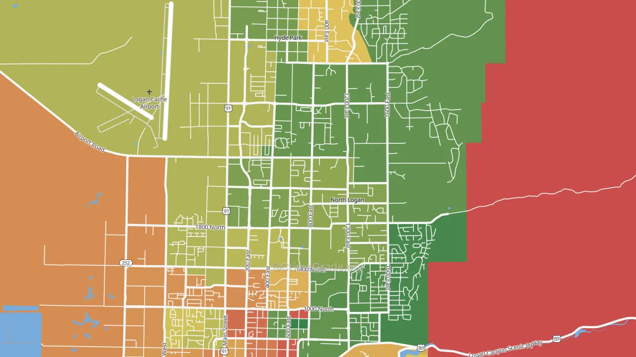 North Logan, UT Map of Assault Rates