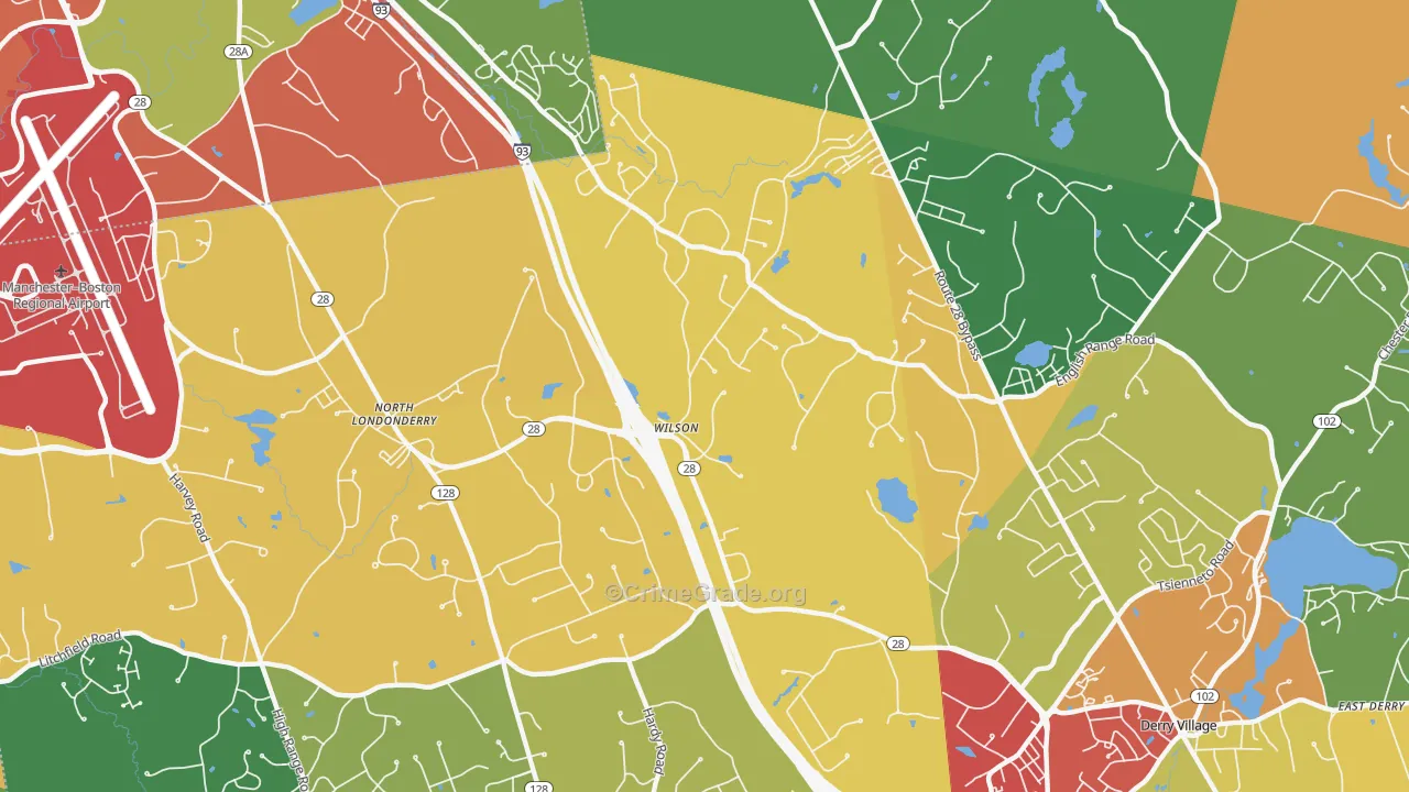 North Londonderry, NH Map of Assault Rates