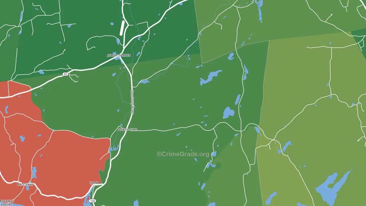 North Lyme, CT Map of Assault Rates