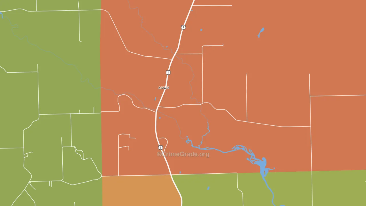 North Lyndon, ME Map of Assault Rates
