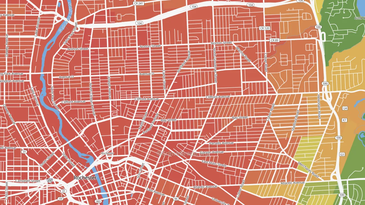 North Marketview Heights, Rochester, NY Map of Assault Rates