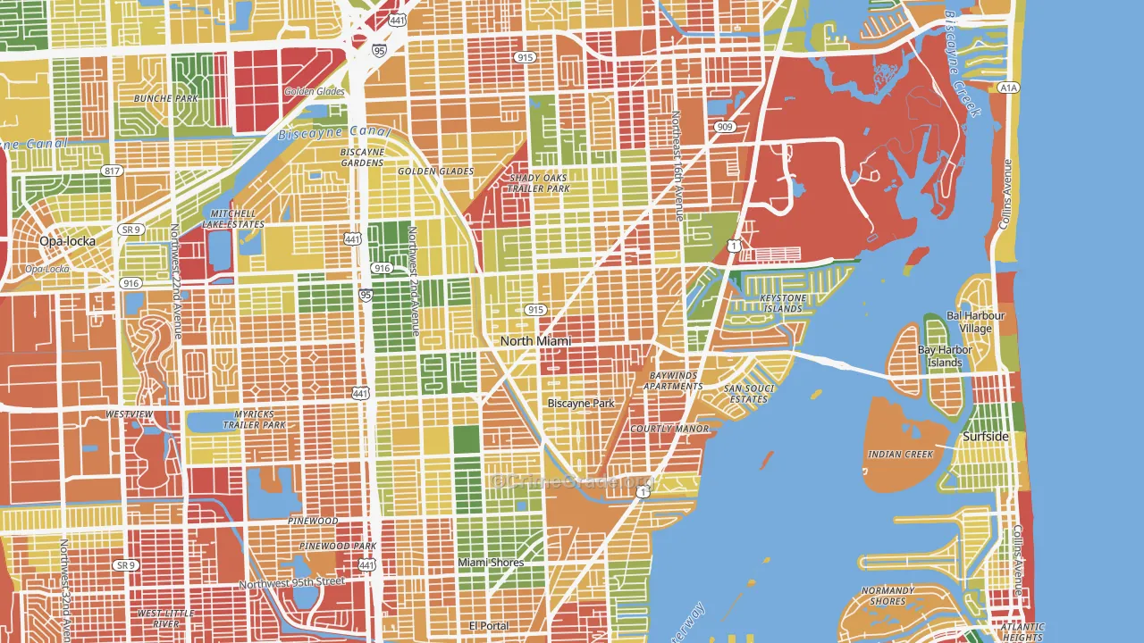 North Miami, FL Map of Assault Rates