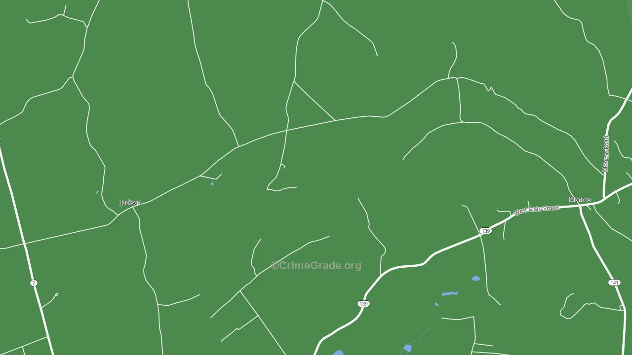 North Monroe, ME Map of Assault Rates