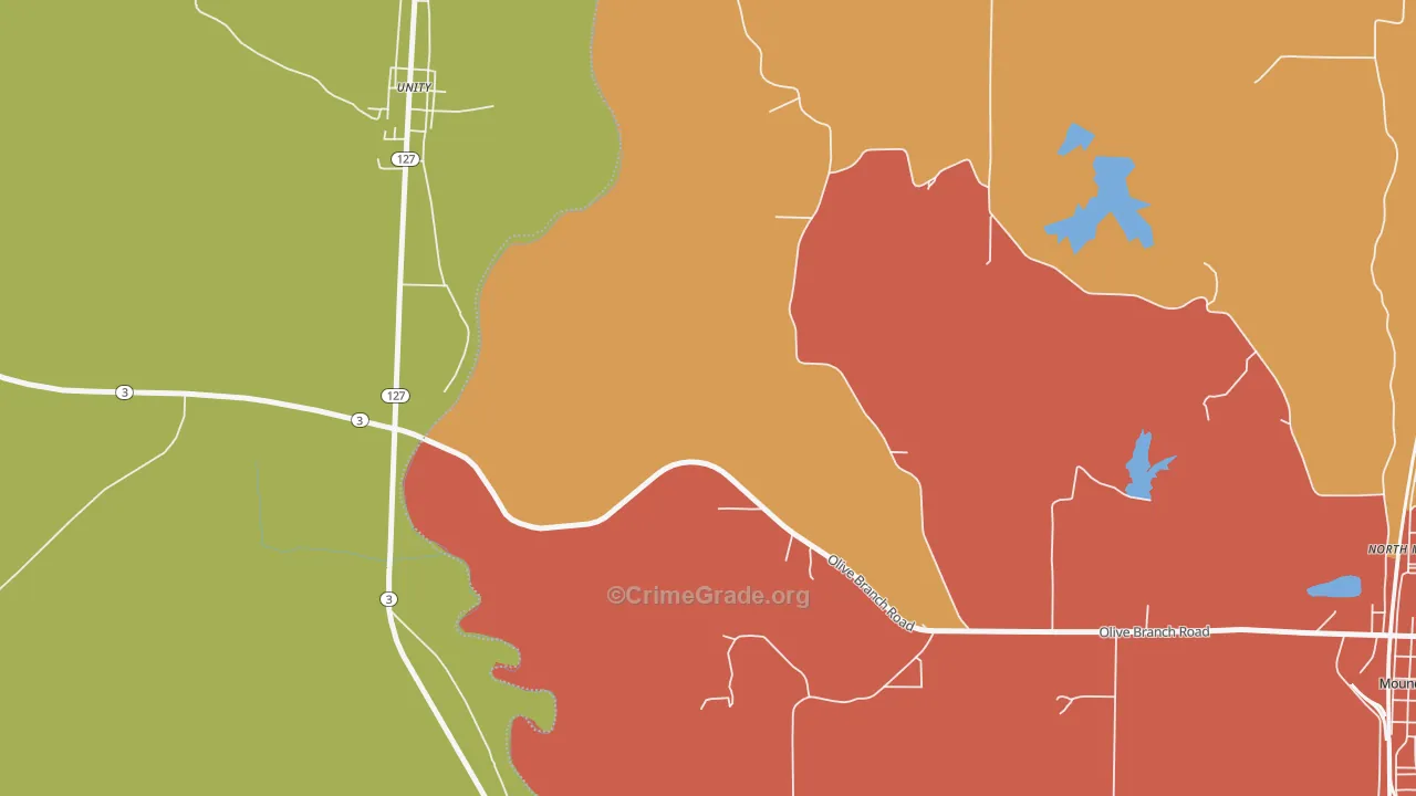 North Mounds, IL Map of Assault Rates